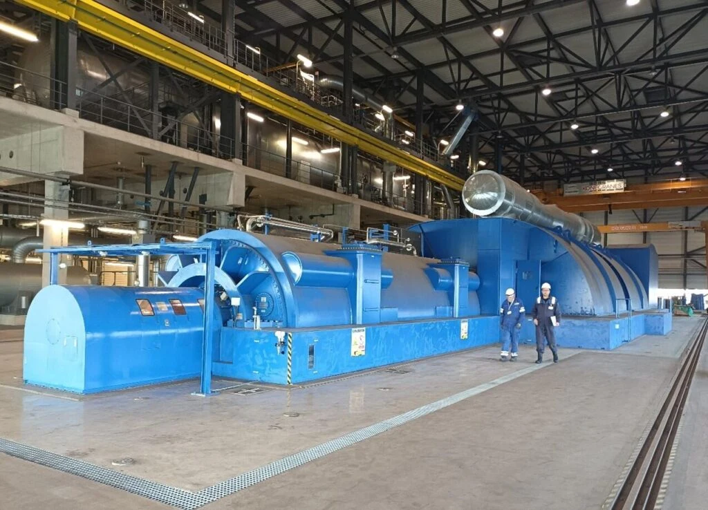 Ausrichtung der Welle einer 793,65-Megawatt-Turbine